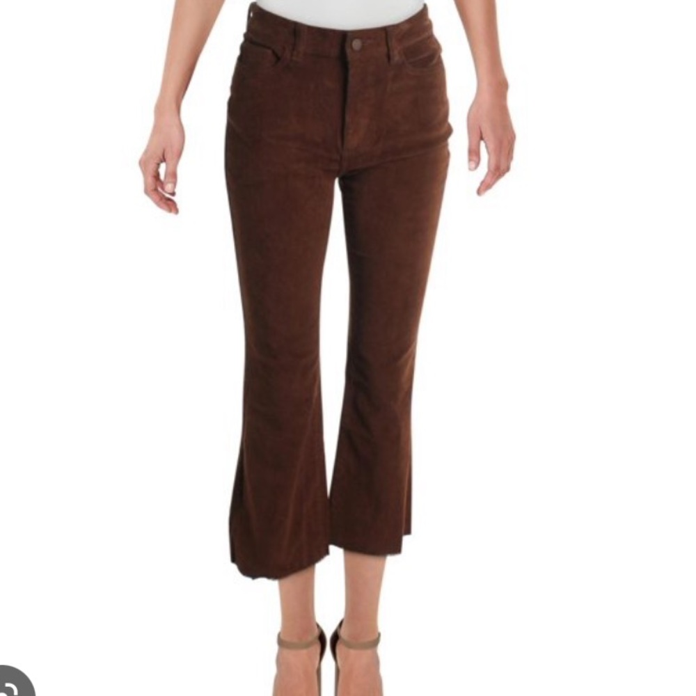 DL1961 Bridget Cropped High Rise Instasculpt Boot Cut Corduroy Pants Size 27